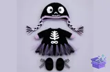 Skeleton Ballerina Doll Clothes Desen - El İşi ve Kesim Dosyası (SVG, DXF, EPS, PNG) - detaylı önizleme 2