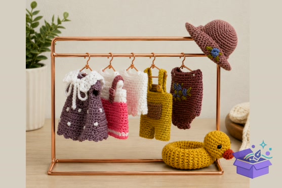 Mini Crochet Doll Clothes Desen – Summ - El İşi ve Kesim Dosyası (SVG, DXF, EPS, PNG)