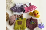 Mini Crochet Doll Clothes Desen – Summ - El İşi ve Kesim Dosyası (SVG, DXF, EPS, PNG) - detaylı önizleme 4