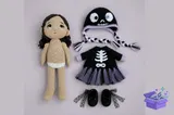 Skeleton Ballerina Crochet Desen - El İşi ve Kesim Dosyası (SVG, DXF, EPS, PNG) - detaylı önizleme 4