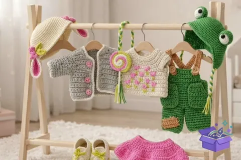 Crochet Doll Clothes Desen 8 9 Inch - El İşi ve Kesim Dosyası (SVG, DXF, EPS, PNG) - El İşi & Zanaat İndir (DXF, SVG, EPS)