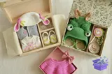 Crochet Doll Clothes Desen 8 9 Inch - El İşi ve Kesim Dosyası (SVG, DXF, EPS, PNG) - detaylı önizleme 2
