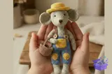 Little Gardener Mouse Crochet Desen - El İşi ve Kesim Dosyası (SVG, DXF, EPS, PNG) - detaylı önizleme 2