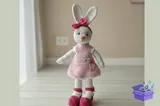 Crochet Bunny Doll Desen PDF - El İşi ve Kesim Dosyası (SVG, DXF, EPS, PNG) - detaylı önizleme 1