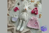 Crochet Bunny Doll Desen PDF - El İşi ve Kesim Dosyası (SVG, DXF, EPS, PNG) - detaylı önizleme 6