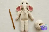 Crochet Elephant PDF Desen 8.5" - El İşi ve Kesim Dosyası (SVG, DXF, EPS, PNG) - detaylı önizleme 4