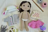 Amigurumi Lamb Hat Doll Crochet Desen - El İşi ve Kesim Dosyası (SVG, DXF, EPS, PNG) - detaylı önizleme 3