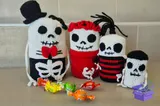 Cadılar Bayramı Crochet Skeleton Nesting Dolls - El İşi ve Kesim Dosyası (SVG, DXF, EPS, PNG) - detaylı önizleme 2