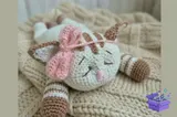 Sleepy Kedi Lovey Crochet Desen - El İşi ve Kesim Dosyası (SVG, DXF, EPS, PNG) - detaylı önizleme 4