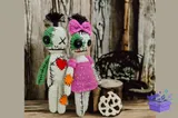 🧶 Amigurumi Voodoo Dolls Desen - El İşi ve Kesim Dosyası (SVG, DXF, EPS, PNG) - detaylı önizleme 1